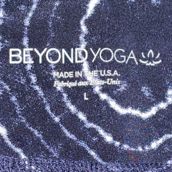 Beyond Yoga Lux High Waist Ripple Effect Leggings Blue Large‎ Workout Athletic - Picture 4 of 5